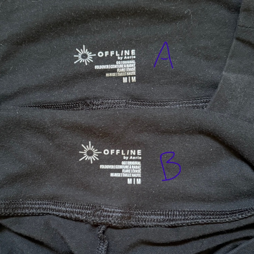 Aerie OG Foldover Flare High-Rise Legging | Size M (Set of 2) - Picture 8 of 8